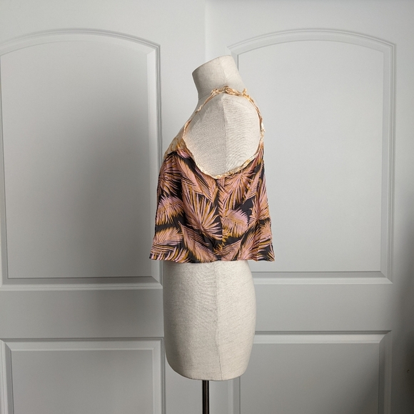 Maaji Crop Top Sleeveless Azahar Clouds Palm Floral Print Swing Style M NWT - Picture 10 of 16